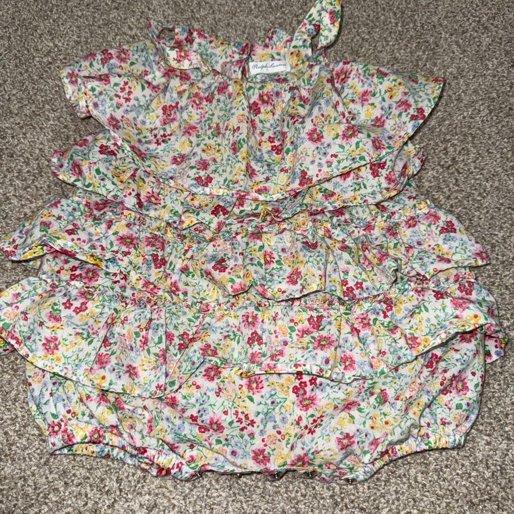Ralph Lauren Floral Ruffle Bodysuit